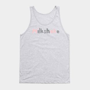 Milkshake Strawberry and Ultimate Gray Typography Tank Top